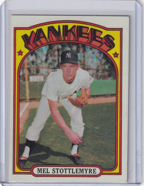 1972 Topps Baseball #325 Mel Stottlemyre - New York Yankees