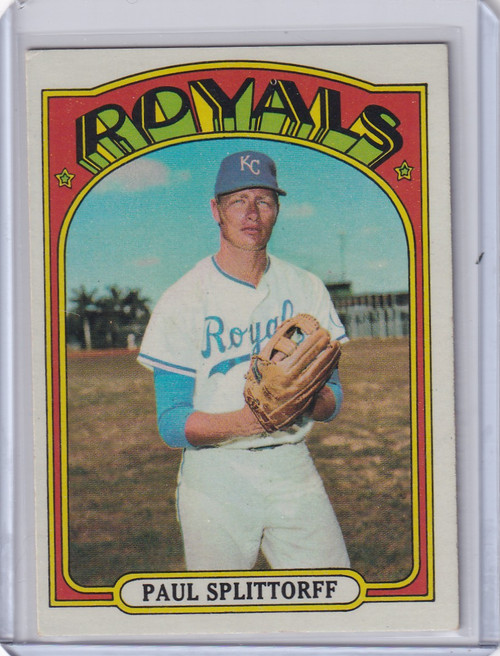 1972 Topps Baseball #315 Paul Splittorff - Kansas City Royals
