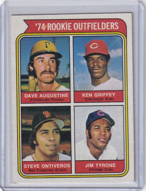 1974 Topps Baseball #598 1974 Rookie Outfielders Augustine/Ken Griffey/Ontiveros