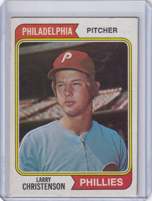 1974 Topps Baseball #587 Larry Christenson - Philadelphia Phillies RC
