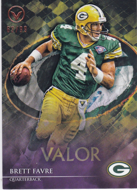 2014 Topps Valor #158 Brett Favre 62/99 Green Bay Packers
