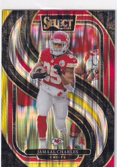 2024 SELECT #166 JAMAAL CHARLES RED YELLOW SHOCK- KANSAS CITY CHIEFS