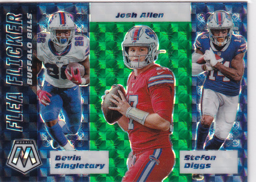 2020 MOSAIC #FF3 FLEA FLICKER SINGLETARY, ALLEN, DIGGS GREEN- BUFFALO BILLS