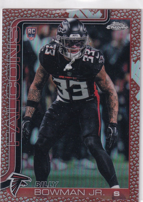 2025 TOPPS CHROME #344 BILLY BOWMAN JR LEATHER- ATLANTA FALCONS