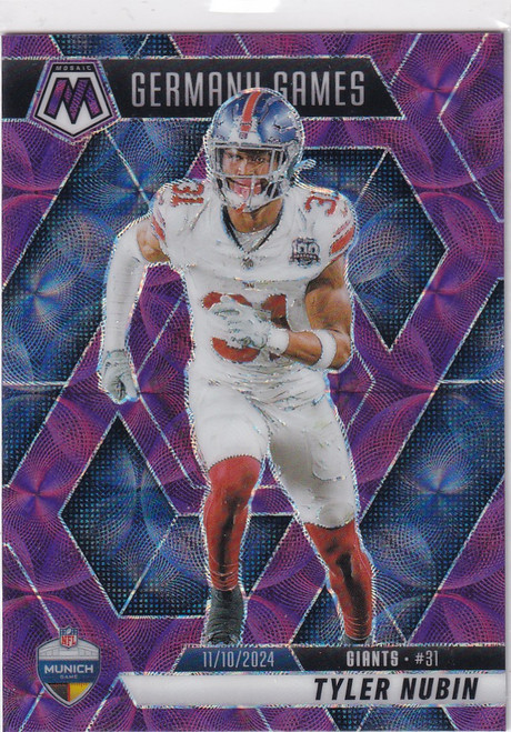 2025 MOSAIC #261 TYLER NUBIN PURPLE SCOPE GERMAN GAMES- NEW YORK GIANTS