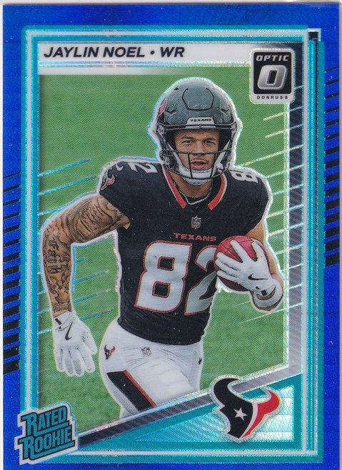 2025 DONRUSS OPTIC #241 JAYLIN NOEL BLUE HYPER- HOUSTON TEXANS