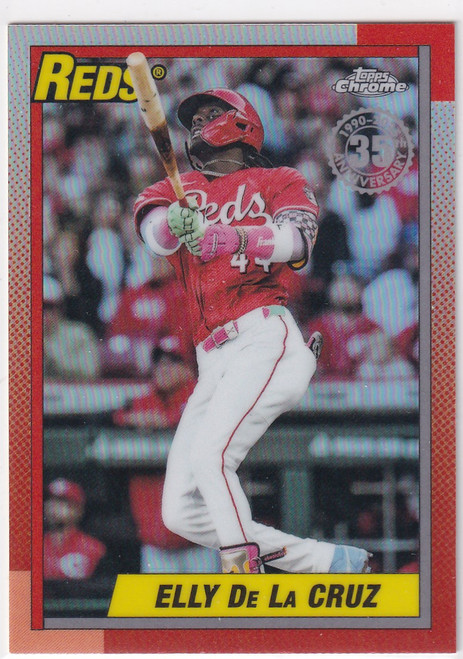2025 TOPPS CHROME #90CU-3 ELLY DE LA CRUZ REFRACTOR- CINCINNATI REDS