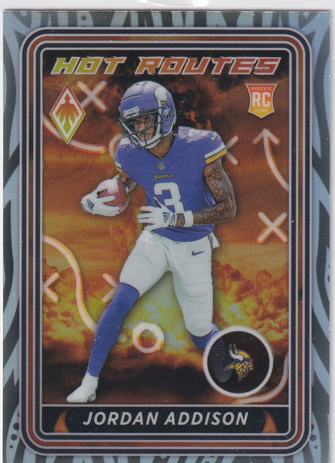 2023 PHOENIX #HR-8 JORDAN ADDISON HOT ROUTES REFRACTOR- MINNESOTA VIKINGS