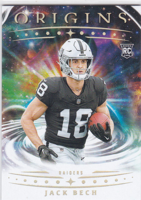 2025 Panini Origins #124 Jack Bech RC Las Vegas Raiders