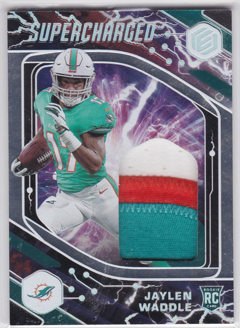 2021 Panini Elements #SCH-JWA Jaylen Waddle Supercharged RPA 42/27 Dolphins