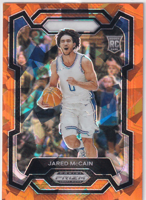 2024 PRIZM DRAFT #35 JARED MCCAIN ORANGE CRACKED ICE- PHILADELPHIA 76ERS