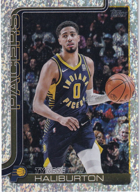 2025 TOPPS #47 TYRESE HALIBURTON FOIL- INDIANA PACERS