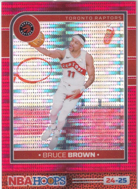 2024-25 HOOPS #41 BRUCE BROWN RED PULSAR /199- TORONTO RAPTORS