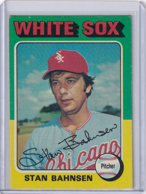 1975 Topps Baseball #161 Stan Bahnsen - Chicago White Sox