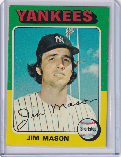 1975 Topps Baseball #136 Jim Mason - New York Yankees