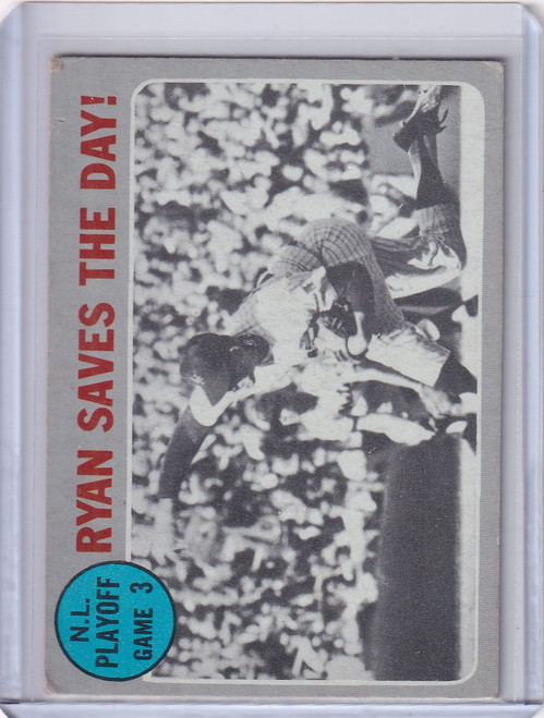 1970 Topps Baseball #197 NL Playoff Game 3 - Ryan Saves the Day!