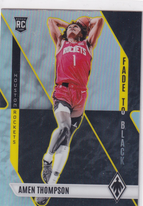 2023-24 PHOENIX #21 AMEN THOMPSON FADED BLACK REFRACTOR- HOSUTON ROCKETS