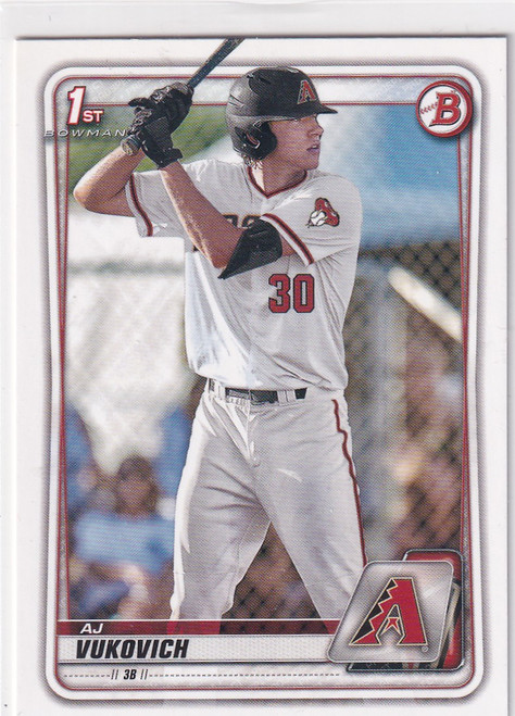 2020 BOWMAN #BD-150 AJ VUKOVICH- ARIZONA DIAMONDBACKS