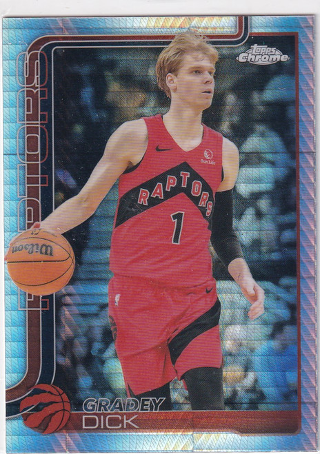 2025 TOPPS CHROME #214 GRADEY DICK HYPER- TORONTO RAPTORS