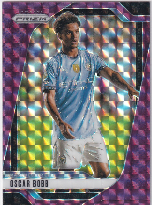 2024-25 PRIZM PREMIER #2 OSCAR BOBB PURPLE 13/249- MANCHESTER CITY