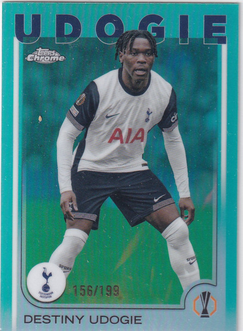 2025 TOPPS CHROME #71 DESTINY UDOGIE 156/199- TOTTENHAM HOTSPUR