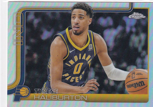 2025 TOPPS CHROME #3 TYRESE HALIBURTON REFRACTOR- INDIANA PACERS
