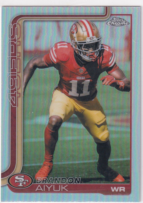2025 TOPPS CHROME #266 BRANDON AIYUK REFRACTOR- SAN FRANCISCO 49ERS