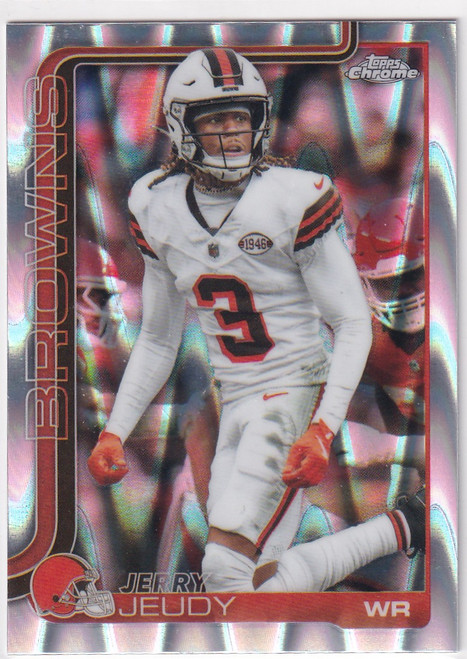 2025 TOPPS CHROME #68 JERRY JEUDY RAY WAVE- CLEVELAND BROWNS