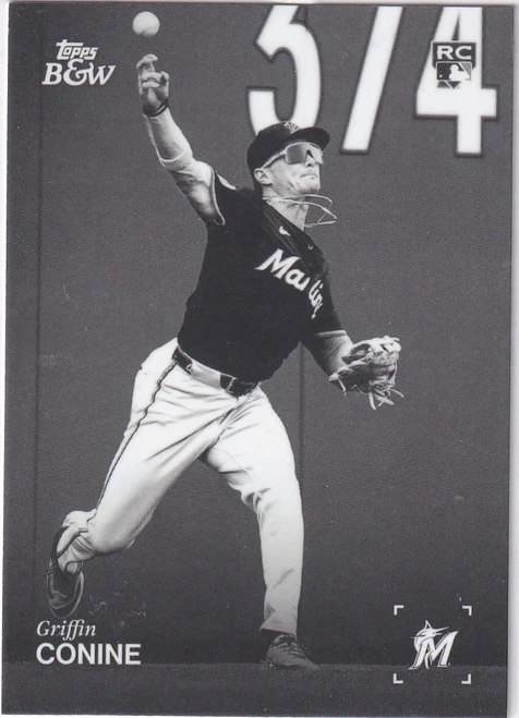 2025 TOPPS BLACK WHITE #111 GRIFFIN CONINE- MIAMI MARLINS