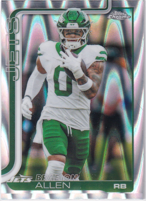 2025 TOPPS CHROME #240 BRAELON ALLEN RAY WAVE- NEW YORK JETS