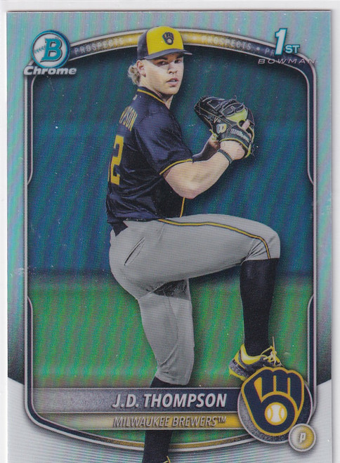 2025 BOWMAN CHROME #BDC-14 JD THOMPSON REFRACTOR- MILWAUKEE BREWERS
