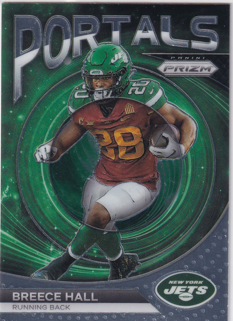 2023 PRIZM #PO-10 BREECE HALL PORTALS- NEW YORK JETS