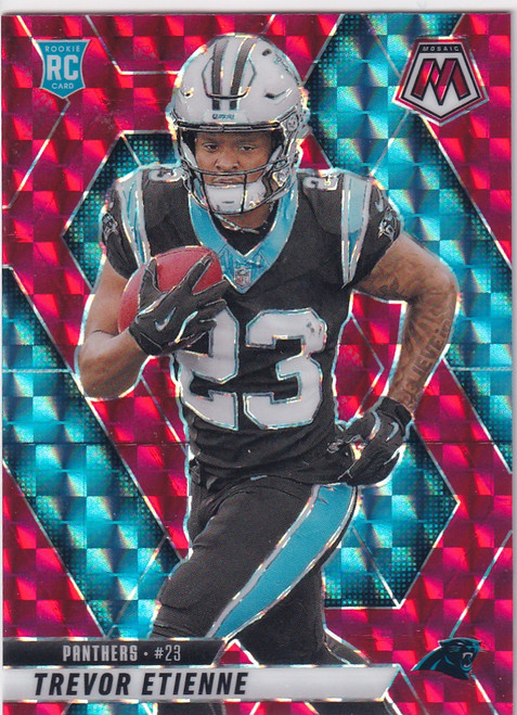 2025 MOSAIC #340 TREVOR ETIENNE RED REACTIVE- CAROLINA PANTHERS