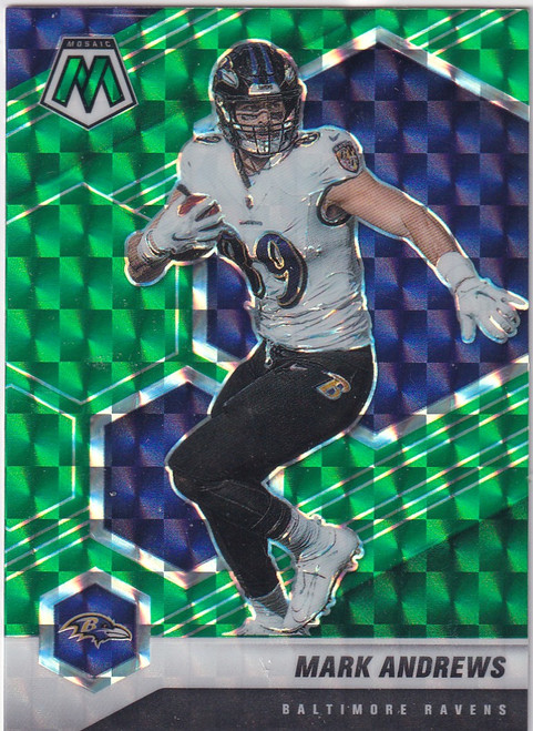 2021 MOSAIC #25 MARK ANDREWS GREEN REACTIVE- BALTIMORE RAVENS