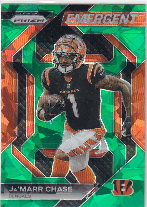 2023 PRIZM #H-7 JAMARR CHASE EMERGENT CRACKED ICE- CINCINNATI BENGALS
