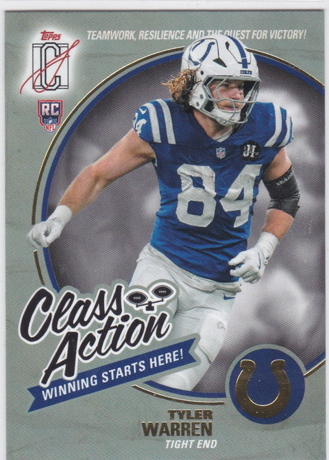 2025 Topps Signature #CA-14 Tyler Warren Class Action RC Indianapolis Colts
