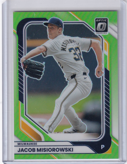 2026 Panini Donruss Optic Lime Green 141/149 #53 Jacob Misiorowski - Brewers