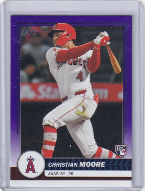 2026 Topps Flagship Purple Border 54/75 #38 Christian Moore - Angels
