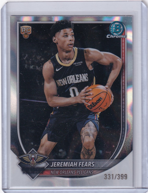 2025-26 Bowman Chrome Lava Refractor 331/399 #BCV-7 Jeremiah Fears - Pelicans