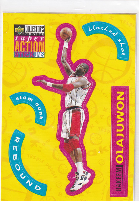 1996 UPPER DECK #S10 HAKEEM OLAJUWON STICKER- HOUSTON ROCKETS