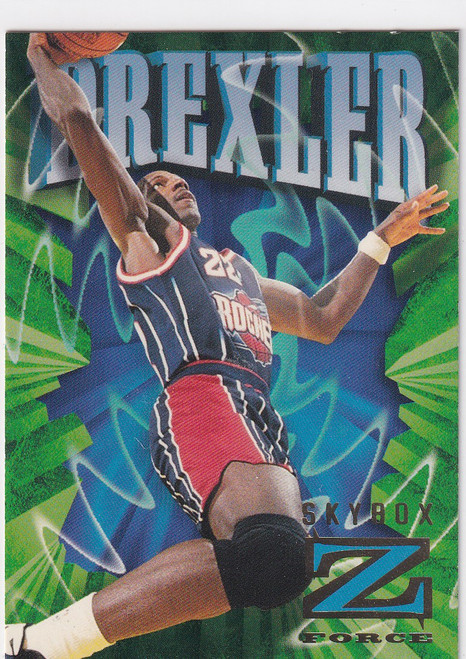 1996 SKYBOX #33 CLYDE DREXLER Z FORCE- HOUSTON ROCKETS