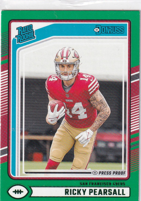 2024 DONRUSS #318 RICKY PEARSALL GREEN- SAN FRANCISCO 49ERS