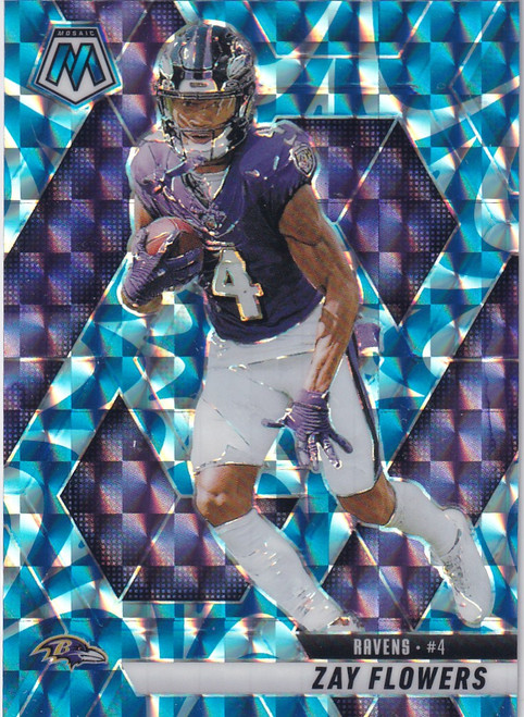2025 MOSAIC #126 ZAY FLOWERS BLUE REACTIVE- BALTIMORE RAVENS