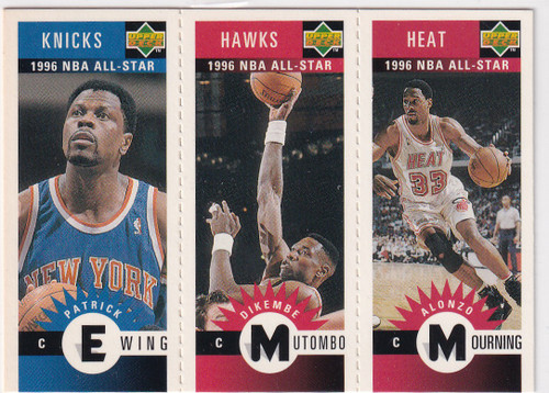1996 UPPER DECK #M135 M91 M145 MOURNING MUTOMBO EWING MINI- NEW YORK KNICKS