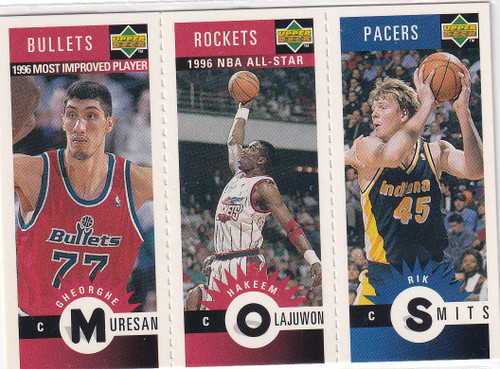 1996 UPPER DECK #M125 M120 M180 SMITTS, OLAJUWON, MURESEAN MINI- HOUSTON ROCKETS