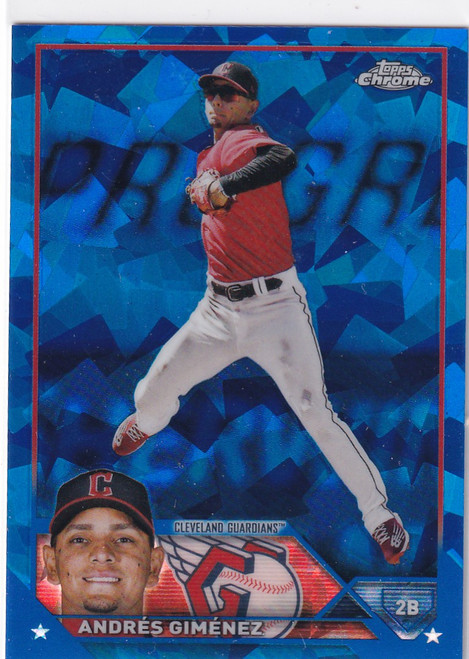 2023 TOPPS CHROME SAPPHIRE #575 ANDRES GIMENEZ- CLEVELAND GUARDIANS