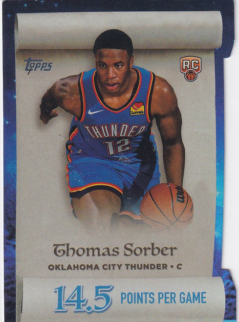 2025 TOPPS HOLIDAY #ML-15 THOMAS SORBER SCROLL- OKLAHOMA CITY THUNDER