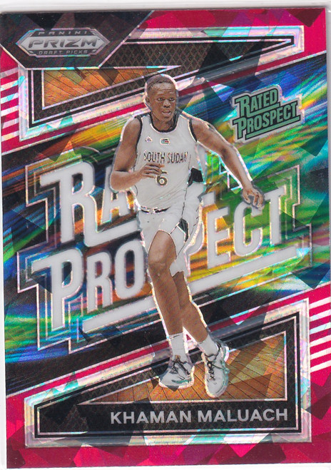 2024 PRIZM DRAFT #16 KHAMAN MALUACH PROSPECT CRACKED ICE- PHOENIX SUNS