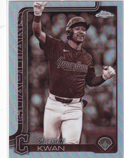 2025 TOPPS CHROME #202 STEVEN KWAN SEPIA- CLEVELAND GUARDIANS