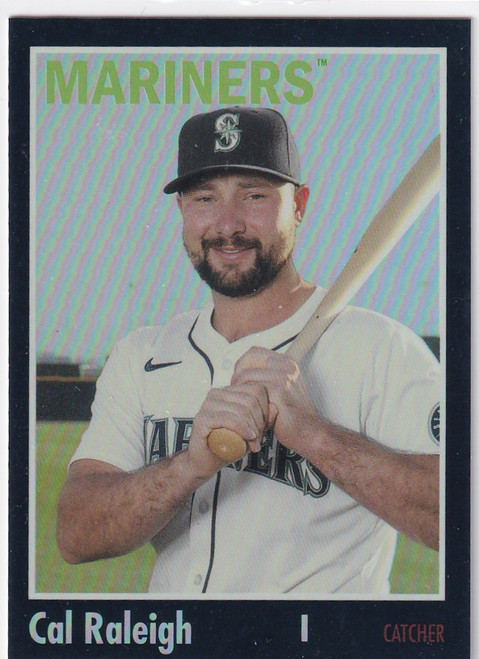 2024 TOPPS #125 CAL RALEIGH HOLO- SEATTLE MARINERS